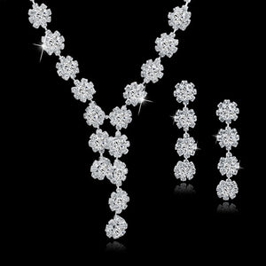 Open image in slideshow, Crystal Ga lour | Necklace and Earring Set
